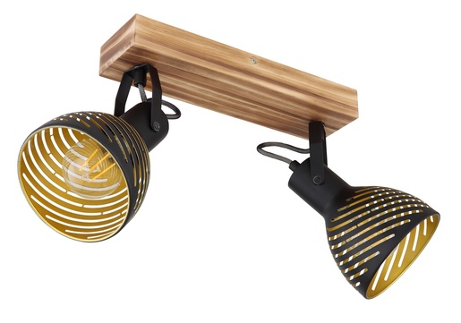 Reflektor LENNA, 2xE27, IP20, crna