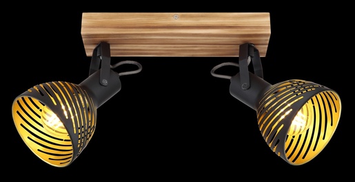 Reflektor LENNA, 2xE27, IP20, crna