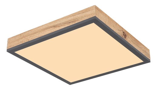 Stropna svjetiljka DORO (30x30 cm), LED, IP20, smeđa