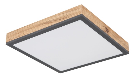 Stropna svjetiljka DORO (30x30 cm), LED, IP20, smeđa