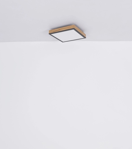 Stropna svjetiljka DORO (30x30 cm), LED, IP20, smeđa