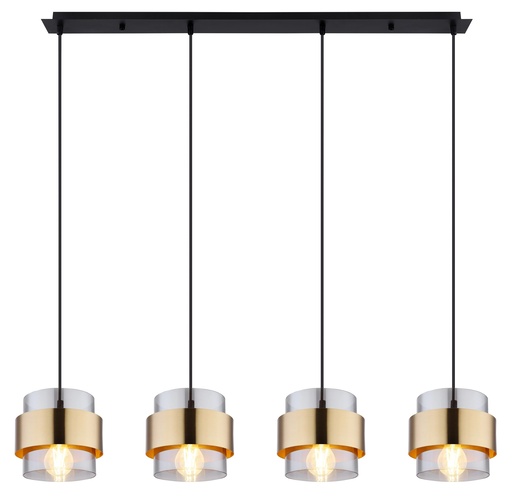 Viseća svjetiljka MILLEY, 4xE27, IP20, crna