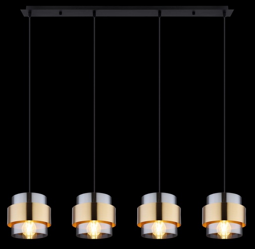 Viseća svjetiljka MILLEY, 4xE27, IP20, crna