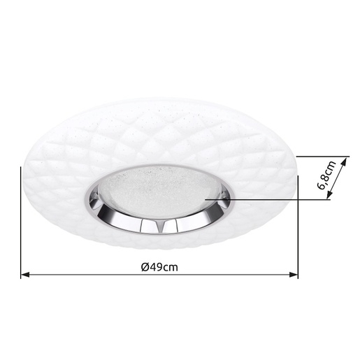 Stropna svjetiljka MAGNIFIQUE (Ø 49 cm), LED, IP20, SMART, bijela