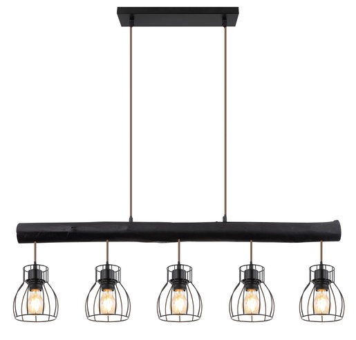 Viseća svjetiljka MINA, 5xE27, IP20, crna