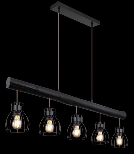 Viseća svjetiljka MINA, 5xE27, IP20, crna