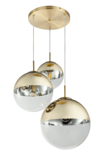 Viseća svjetiljka VARUS, IP20, 3xE27, zlatna