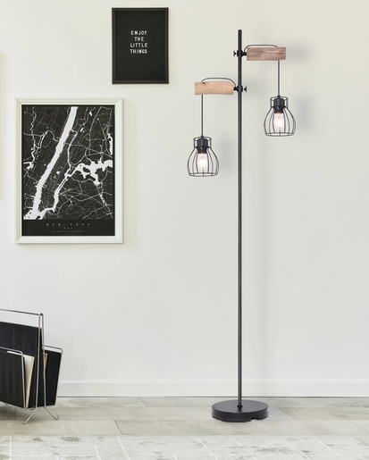 Podna svjetiljka MINA, 2xE27, IP20, crna