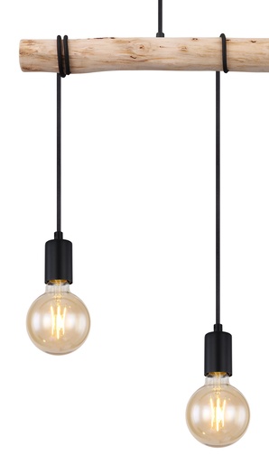 Viseća svjetiljka GREGOR, 3xE27, IP20, crna (priroda)