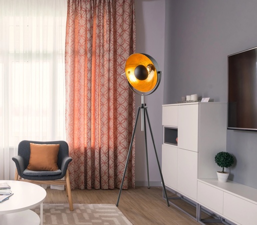 Podna svjetiljka LENN, E27, IP20, crna