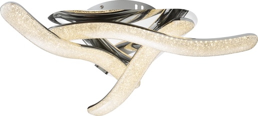 Stropna svjetiljka NABRO (Ø54 cm), LED, IP20, srebrna