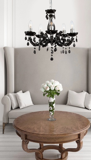 Viseći luster CUIMBRA II (Ø44 cm), 5xE14, IP20, crna