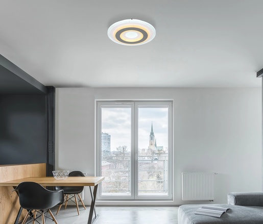 Stropna svjetiljka SABATINO (Ø 30 cm), LED, bijela