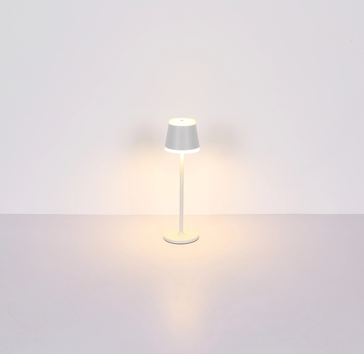 Stolna svjetiljka RIDLEY, IP54, bijela