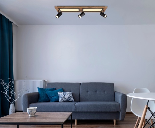 Stropna LED svjetiljka ULLA (20x80 cm), IP20, LED, crna