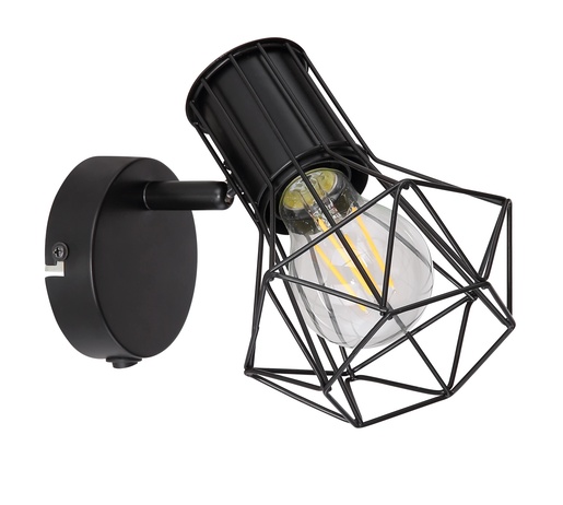 Zidni reflektor PRISKA, E27, IP20, crna