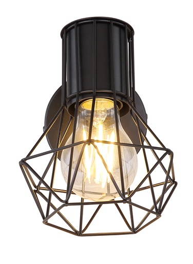 Zidni reflektor PRISKA, E27, IP20, crna