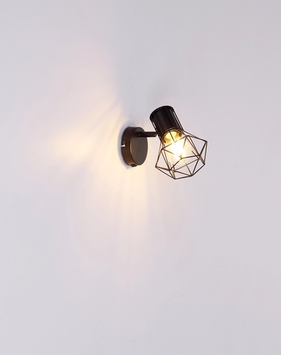 Zidni reflektor PRISKA, E27, IP20, crna