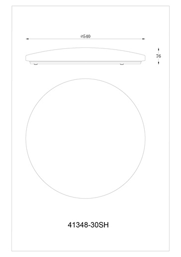 Stropna svjetiljka SAJAMA I (Ø 50 cm), LED, IP20, bijela