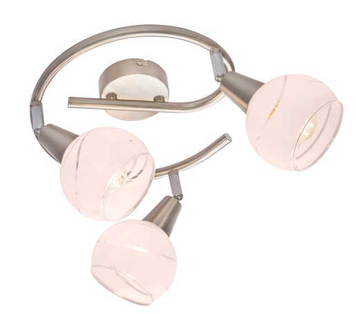 Stropni reflektor ELLIOTT (25 cm), 3xE14 LED, IP20, srebrna