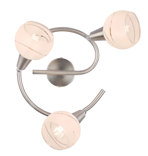 Stropni reflektor ELLIOTT (25 cm), 3xE14 LED, IP20, srebrna