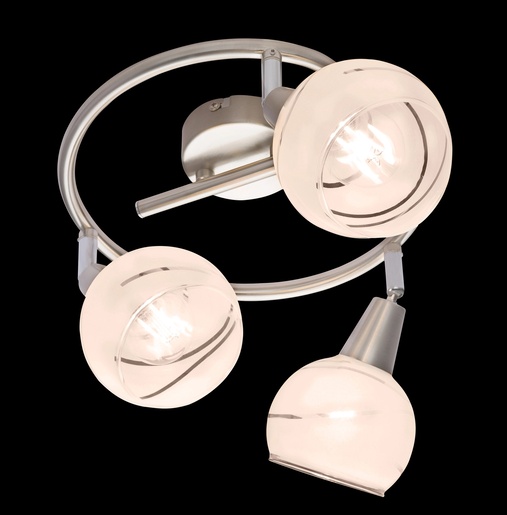 Stropni reflektor ELLIOTT (25 cm), 3xE14 LED, IP20, srebrna