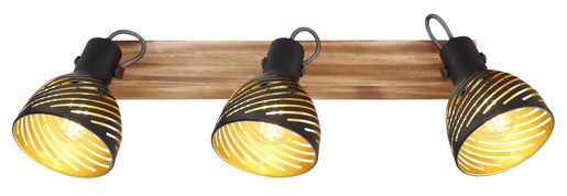 Stropni reflektor LENNA, 3xE27, IP20, crna