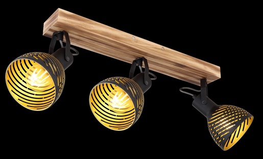 Stropni reflektor LENNA, 3xE27, IP20, crna