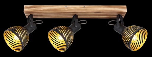 Stropni reflektor LENNA, 3xE27, IP20, crna