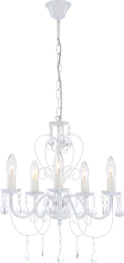 Viseći luster PINJA (Ø44 cm), 5xE14, IP20, bijela