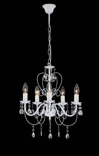 Viseći luster PINJA (Ø44 cm), 5xE14, IP20, bijela