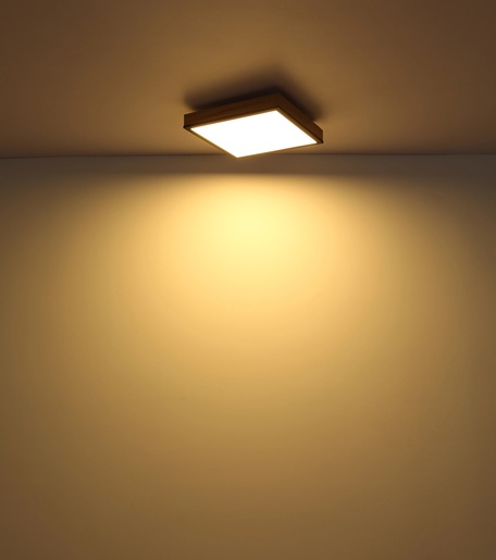 Stropna svjetiljka DORO (45x45 cm), LED, IP20, 3000K, smeđa