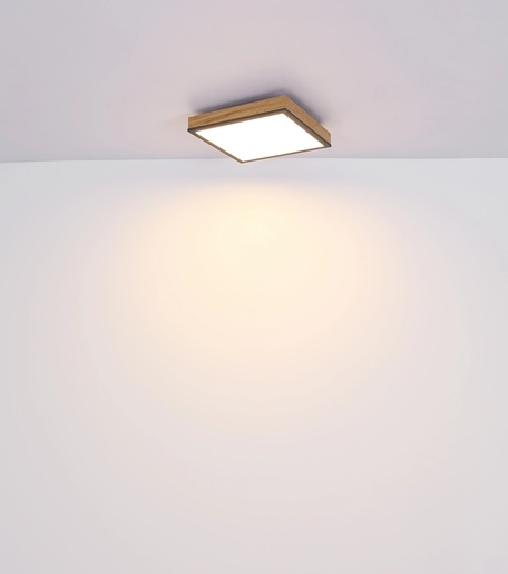 Stropna svjetiljka DORO (45x45 cm), LED, IP20, 3000K, smeđa