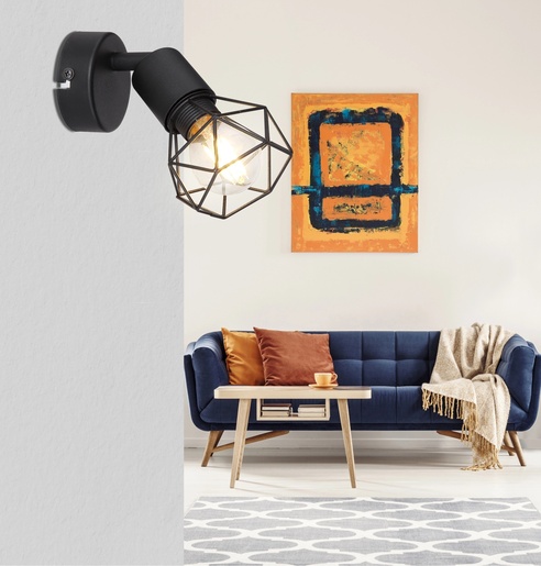 Zidni reflektor XARA I, E14, IP20, crna