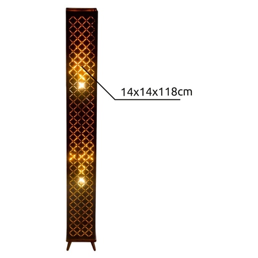 Podna svjetiljka CLARKE, 2xE27, IP20, crna