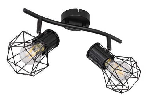 Reflektor PRISKA, 2xE27, IP20, crna