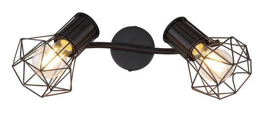 Reflektor PRISKA, 2xE27, IP20, crna