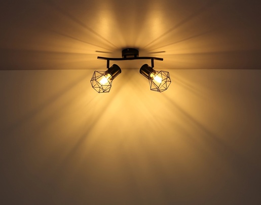 Reflektor PRISKA, 2xE27, IP20, crna