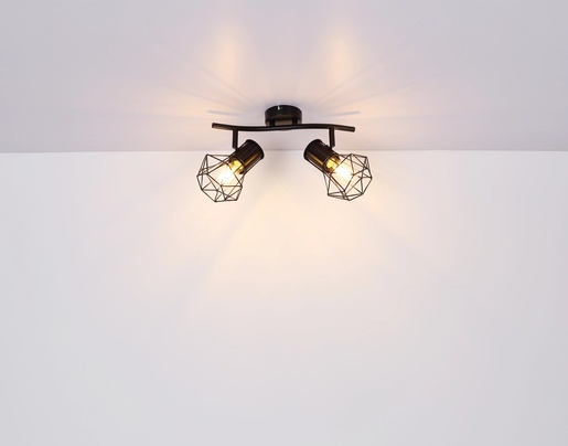 Reflektor PRISKA, 2xE27, IP20, crna