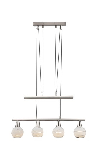 Viseća svjetiljka ELLIOTT, 4xE14 LED, IP20, srebrna