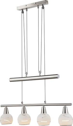 Viseća svjetiljka ELLIOTT, 4xE14 LED, IP20, srebrna