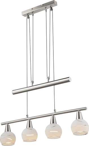 Viseća svjetiljka ELLIOTT, 4xE14 LED, IP20, srebrna