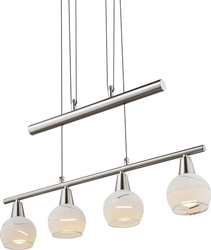 Viseća svjetiljka ELLIOTT, 4xE14 LED, IP20, srebrna