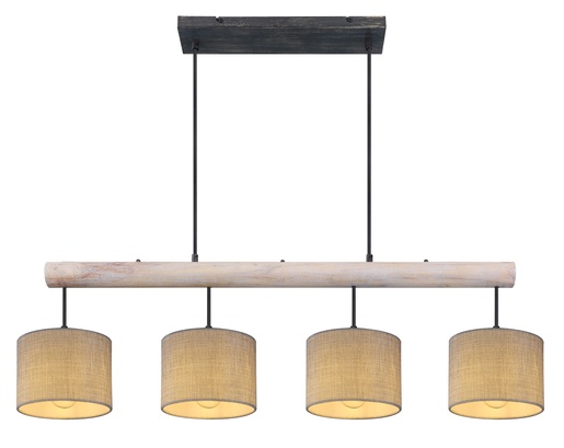 Viseća svjetiljka ROGER, 4xE27, IP20, crna