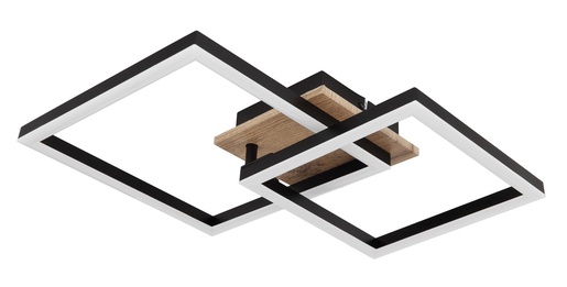 Stropna LED svjetiljka BOSSY (53x38 cm), IP20, LED, crna
