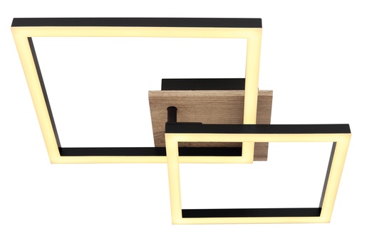 Stropna LED svjetiljka BOSSY (53x38 cm), IP20, LED, crna