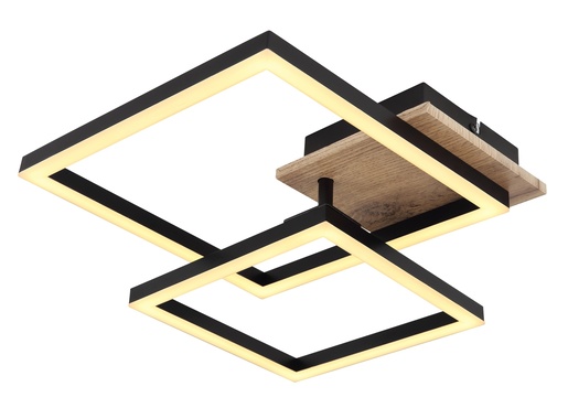 Stropna LED svjetiljka BOSSY (53x38 cm), IP20, LED, crna