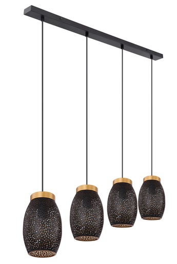 Viseća svjetiljka NARRI, 4xE27, IP20, crna