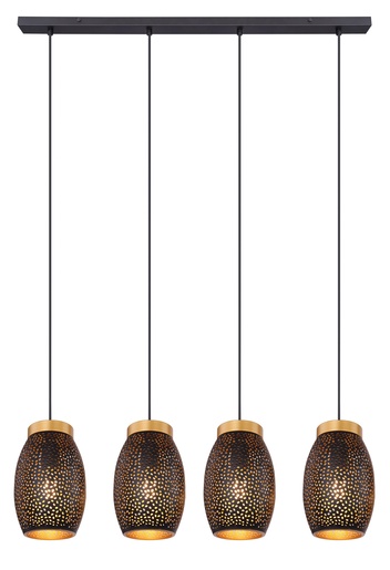 Viseća svjetiljka NARRI, 4xE27, IP20, crna