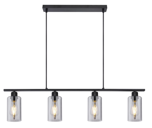 Viseća svjetiljka HADERA, 4xE27, IP20, crna